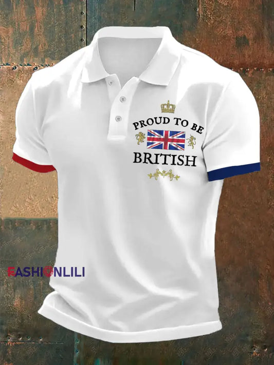 Men’s British Proud Polo Shirt White / S