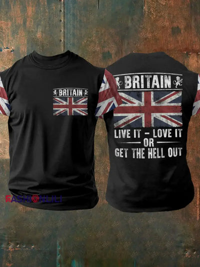 Men’s British Proud Printed T-shirt Black / S