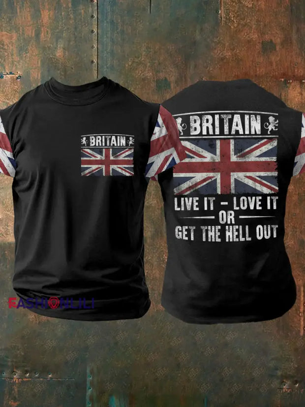 Men’s British Proud Printed T-shirt Black / S