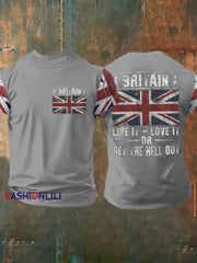 Men’s British Proud Printed T-shirt Light Gray / S