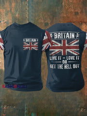 Men’s British Proud Printed T-shirt Navy Blue / S