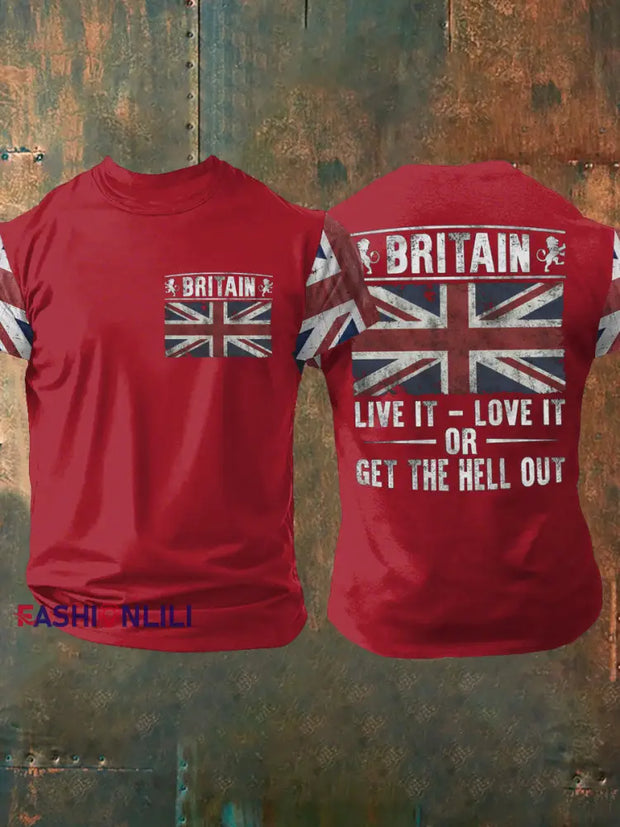 Men’s British Proud Printed T-shirt Red / S
