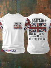 Men’s British Proud Printed T-shirt White / S