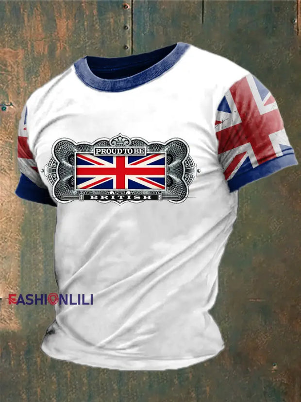 Men’s British Proud Printed T-Shirt White / S