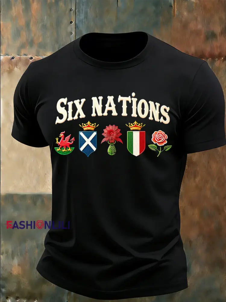 Men’s British Rugby Six Nations Element Printed T-Shirt A / S