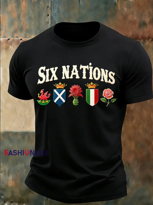Men’s British Rugby Six Nations Element Printed T-Shirt A / S