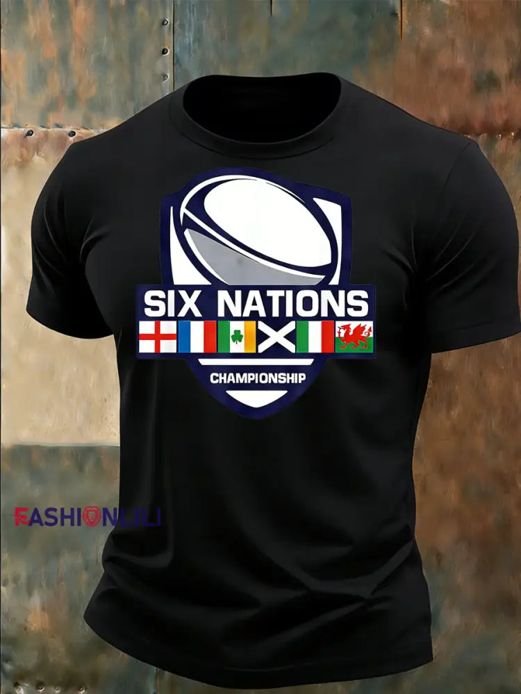 Men’s British Rugby Six Nations Element Printed T-Shirt A / S