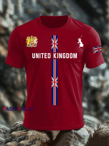 Men’s British short sleeves t-shirt Deep Red / S