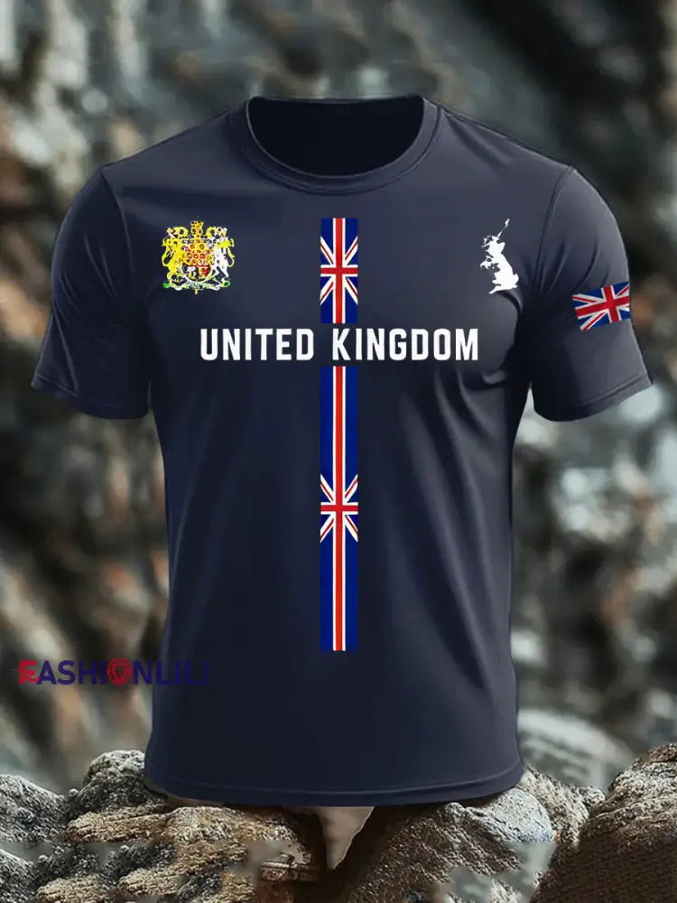 Men’s British short sleeves t-shirt Navy Blue / S