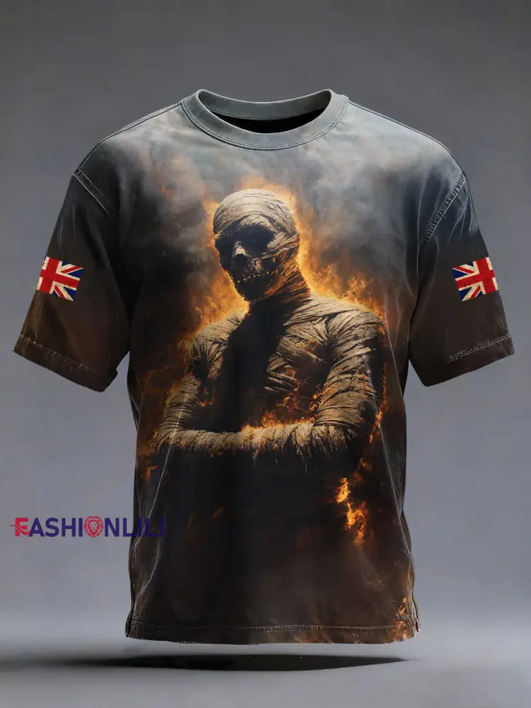 Men’s British Skeleton Printed T-shirt As picture / S