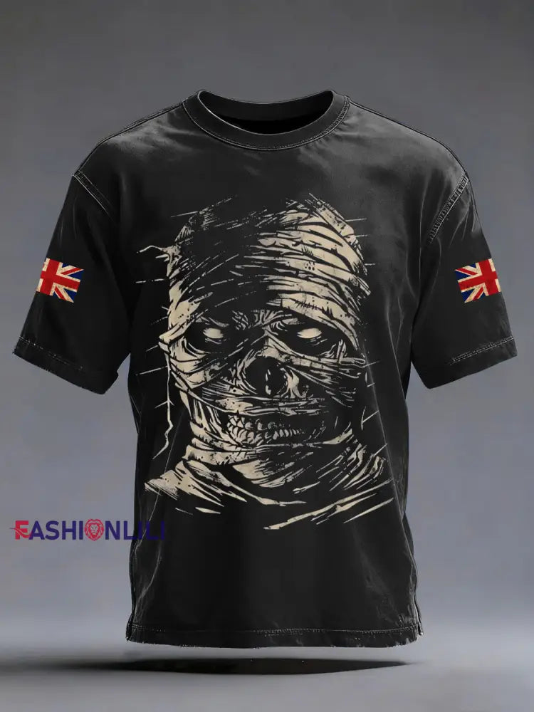 Men’s British Skeleton Printed T-shirt Black / S