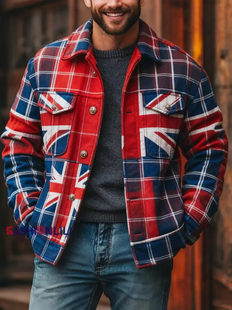 Men’s British Style Casual Jacket As picture / S