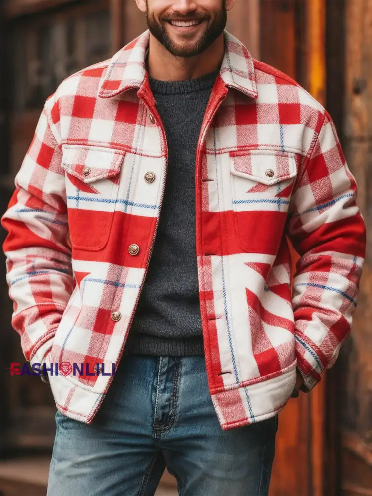Men’s British Style Casual Jacket As picture / S