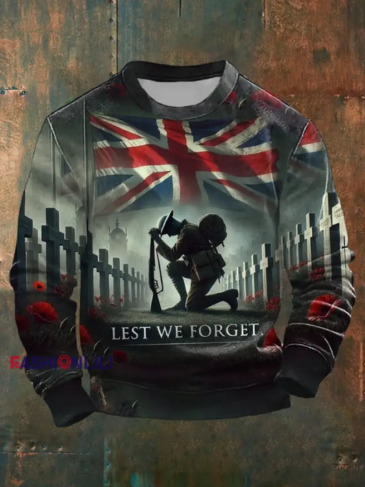 Men’s British Veteran Crew Neck Sweatshirt As picture / S