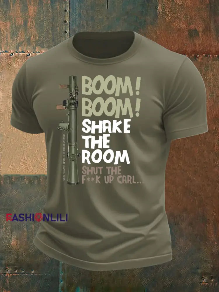 Men’s British Veteran imitation cotton short-sleeved T-shirt Army Green / S