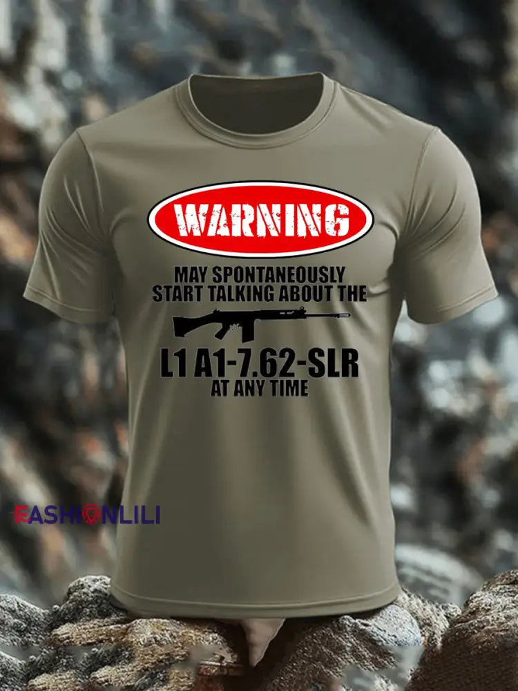 Men’s British Veteran imitation cotton short sleeved T shirt Army Green / S
