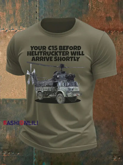 Men’s British Veteran imitation cotton short sleeved T shirt Army Green / S