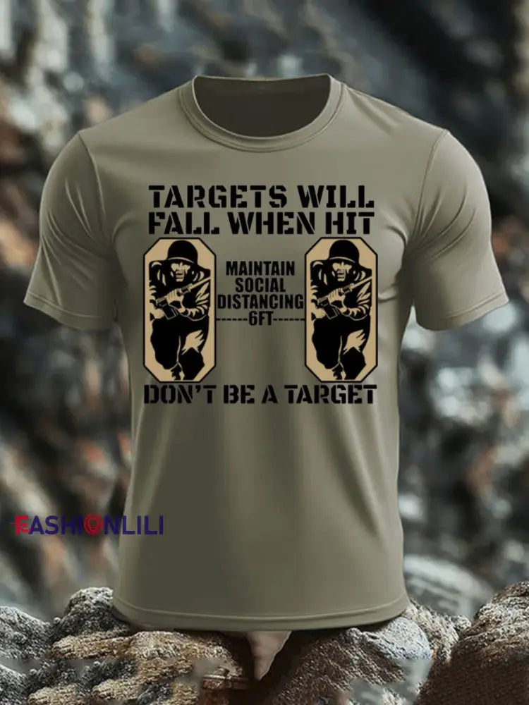 Men’s British Veteran imitation cotton short sleeved T shirt Army Green / S