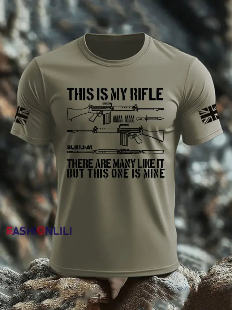 Men’s British Veteran imitation cotton short sleeved T shirt Army Green / S