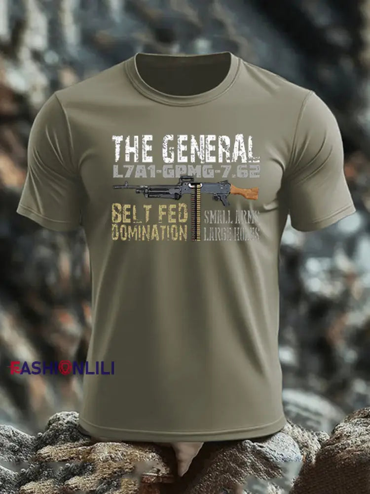 Men’s British Veteran imitation cotton short-sleeved T-shirt Army Green / S