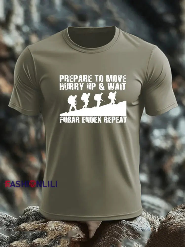 Men’s British Veteran imitation cotton short-sleeved T-shirt Army Green / S