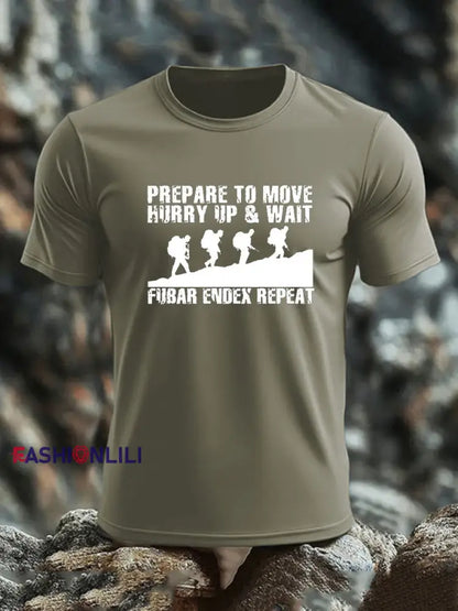 Men’s British Veteran imitation cotton short-sleeved T-shirt Army Green / S
