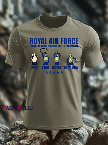 Men’s British Veteran imitation cotton short sleeved T shirt Army Green / S