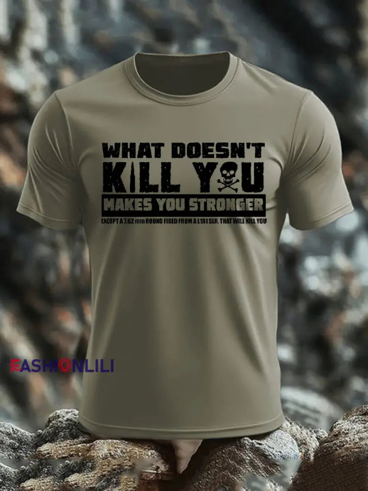 Men’s British Veteran imitation cotton short sleeved T shirt Army Green / S