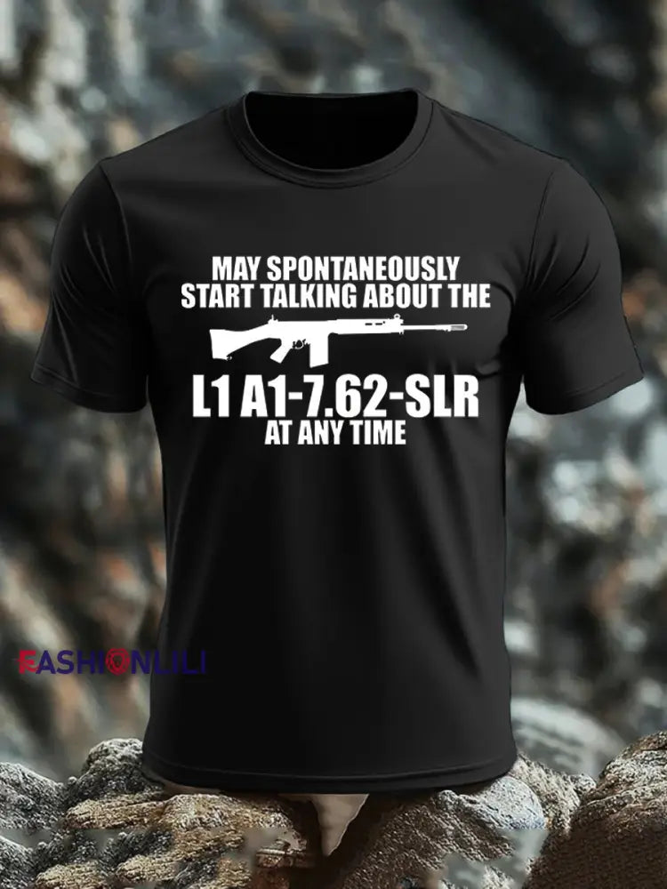 Men’s British Veteran imitation cotton short-sleeved T-shirt Black / S
