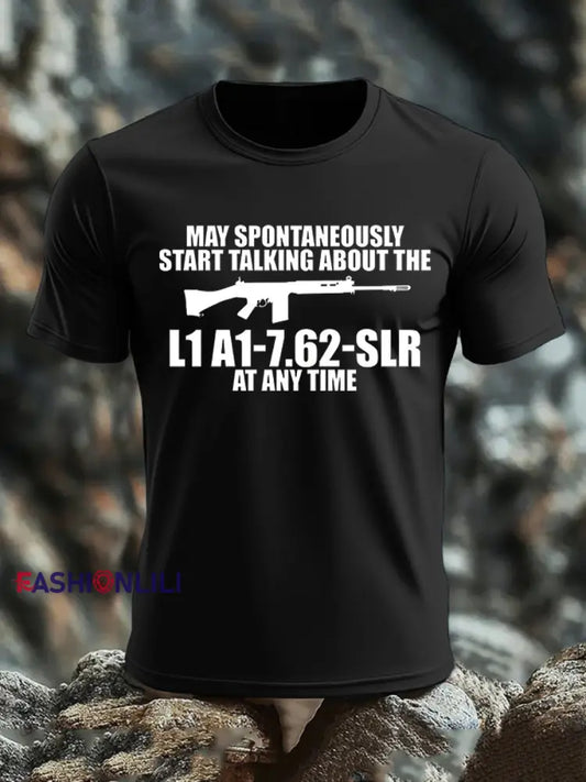 Men’s British Veteran imitation cotton short-sleeved T-shirt Black / S