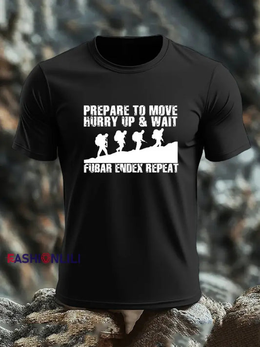 Men’s British Veteran imitation cotton short-sleeved T-shirt Black / S