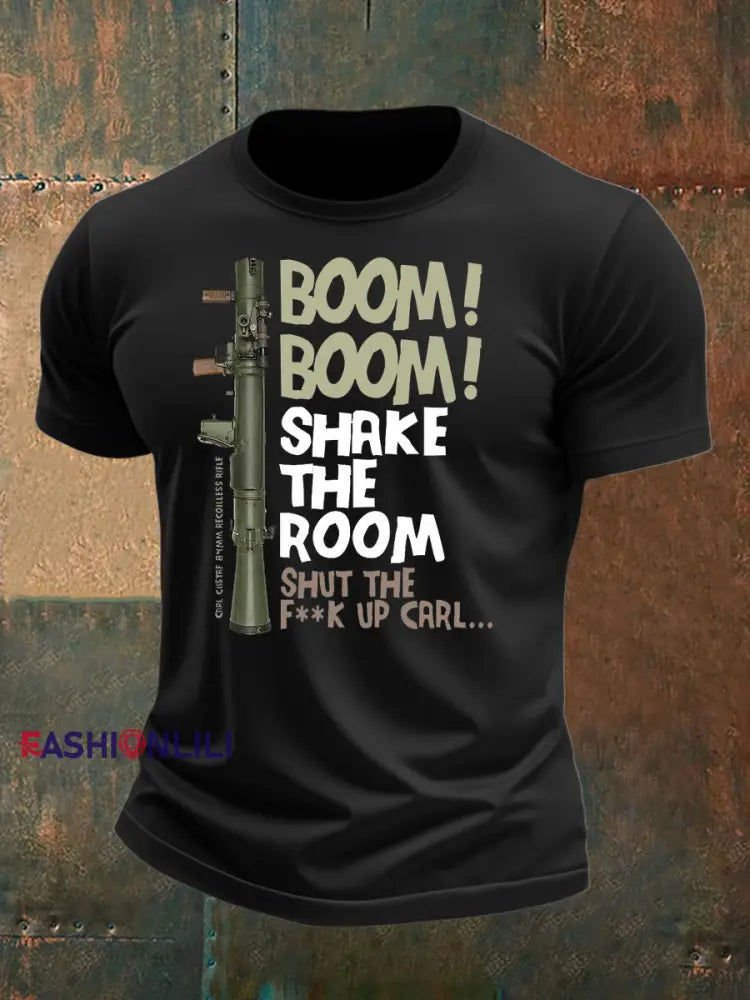 Men’s British Veteran imitation cotton short-sleeved T-shirt Black / S