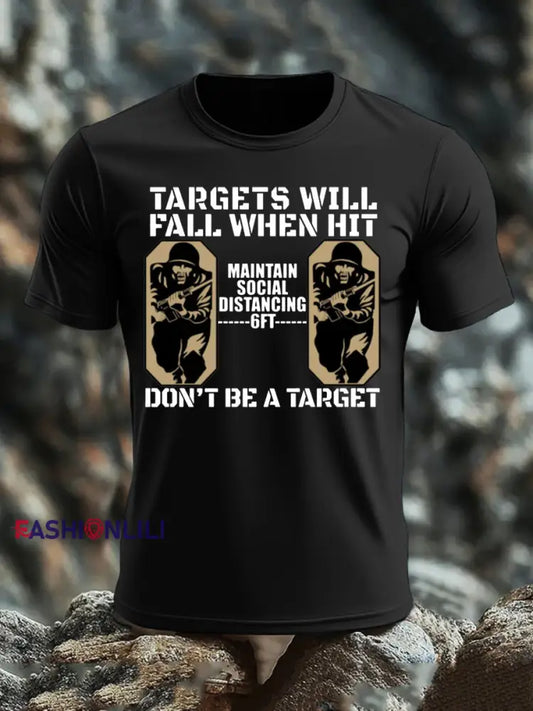 Men’s British Veteran imitation cotton short sleeved T shirt Black / S