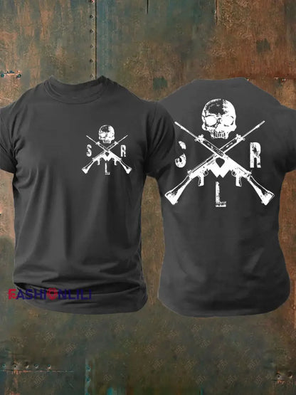 Men’s British Veteran imitation cotton short sleeved T shirt Dark Gray / S
