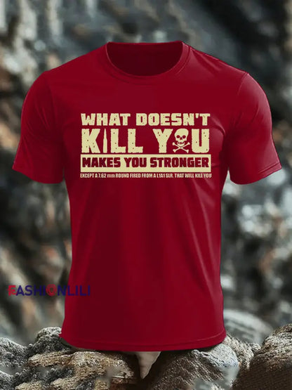 Men’s British Veteran imitation cotton short sleeved T shirt Deep Red / S