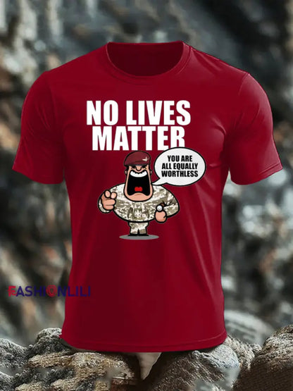 Men’s British Veteran imitation cotton short sleeved T shirt Deep Red / S