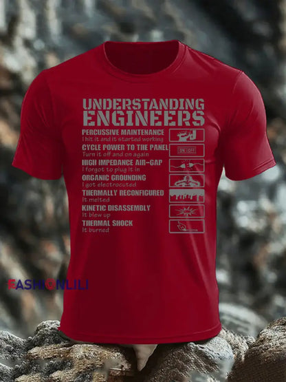 Men’s British Veteran imitation cotton short sleeved T shirt Deep Red / S