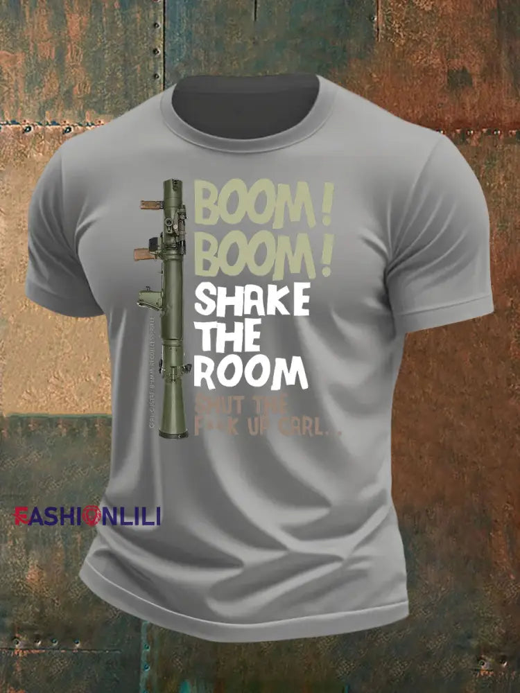 Men’s British Veteran imitation cotton short-sleeved T-shirt Light Gray / S