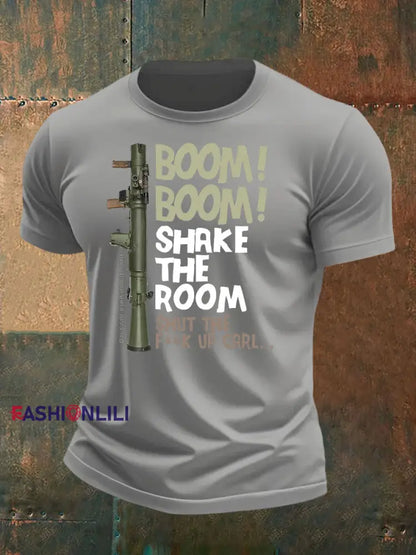 Men’s British Veteran imitation cotton short-sleeved T-shirt Light Gray / S