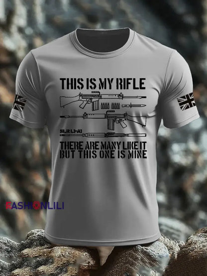 Men’s British Veteran imitation cotton short sleeved T shirt Light Gray / S