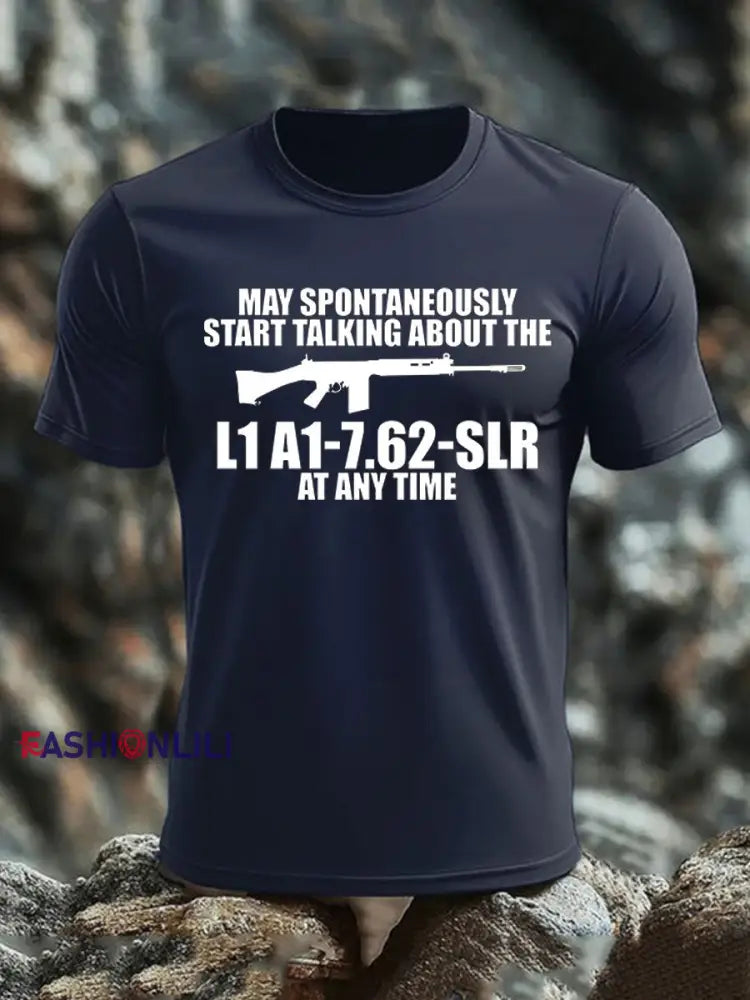 Men’s British Veteran imitation cotton short-sleeved T-shirt Navy Blue / S