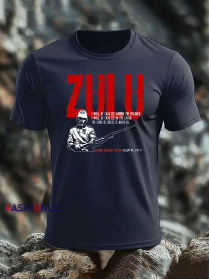 Men’s British Veteran imitation cotton short-sleeved T-shirt Navy Blue / S