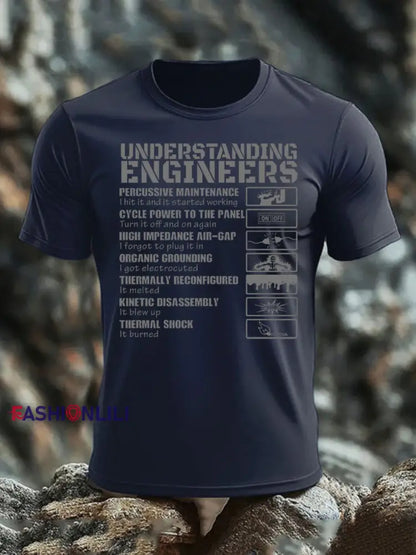 Men’s British Veteran imitation cotton short sleeved T shirt Navy Blue / S