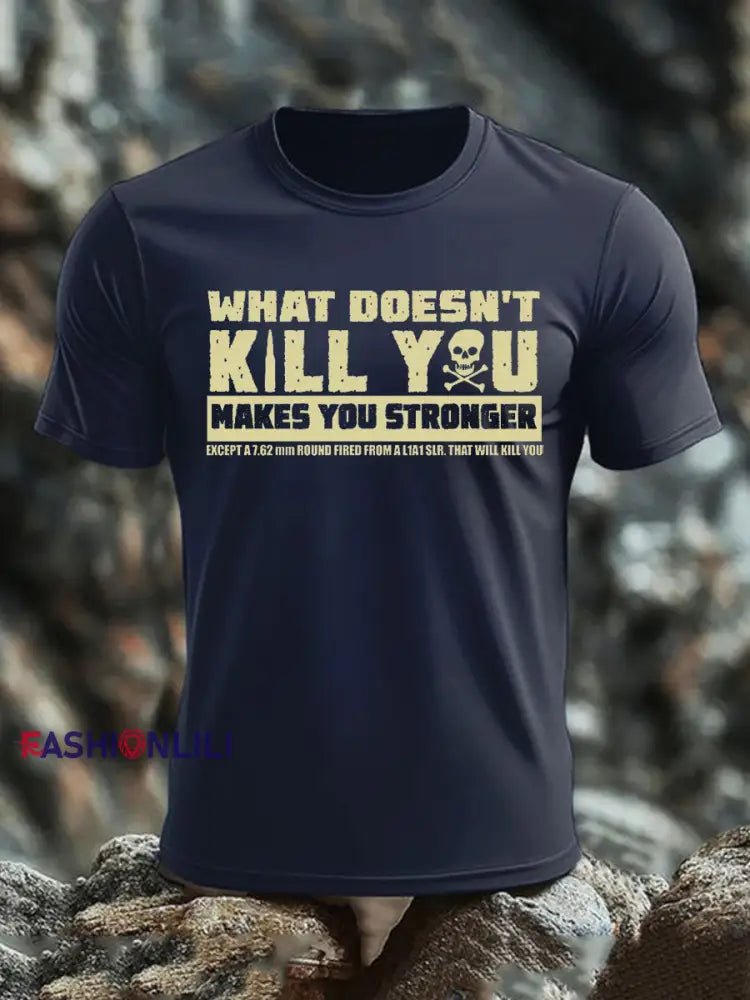 Men’s British Veteran imitation cotton short sleeved T shirt Navy Blue / S