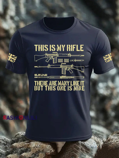 Men’s British Veteran imitation cotton short sleeved T shirt Navy Blue / S