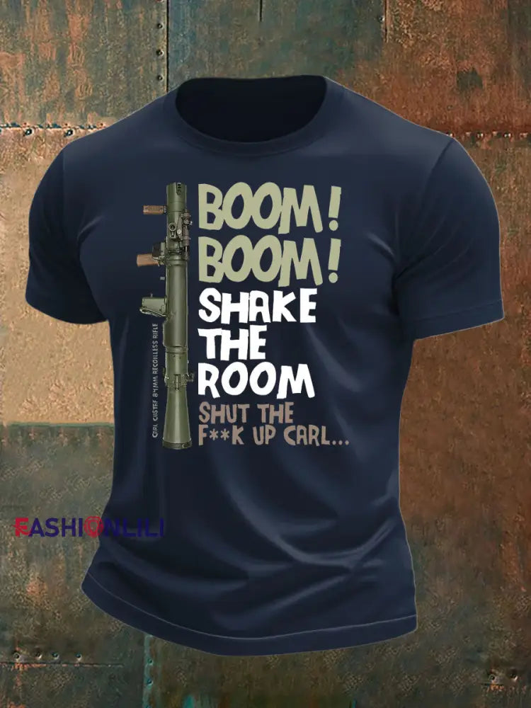 Men’s British Veteran imitation cotton short-sleeved T-shirt Navy Blue / S