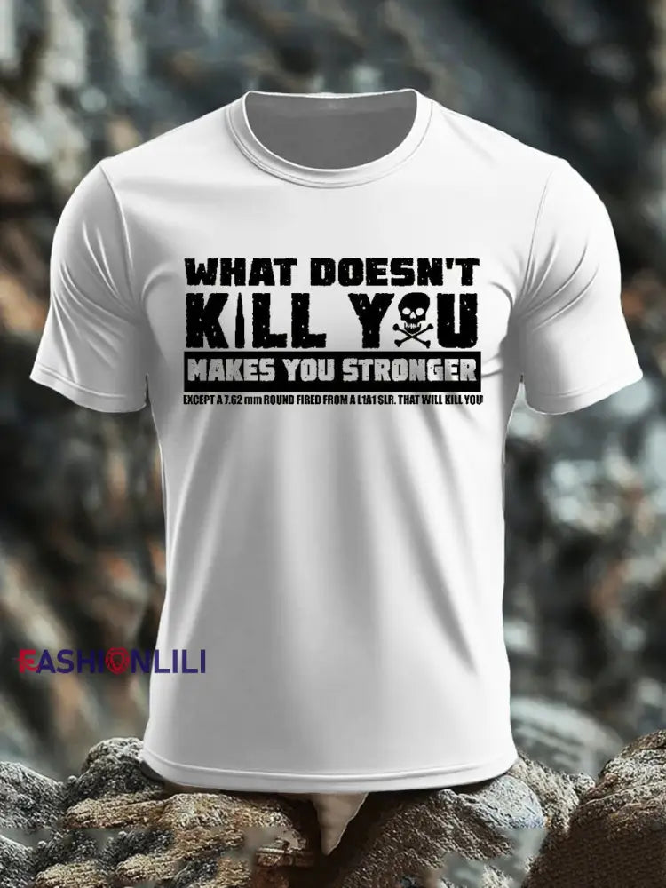 Men’s British Veteran imitation cotton short sleeved T shirt White / S
