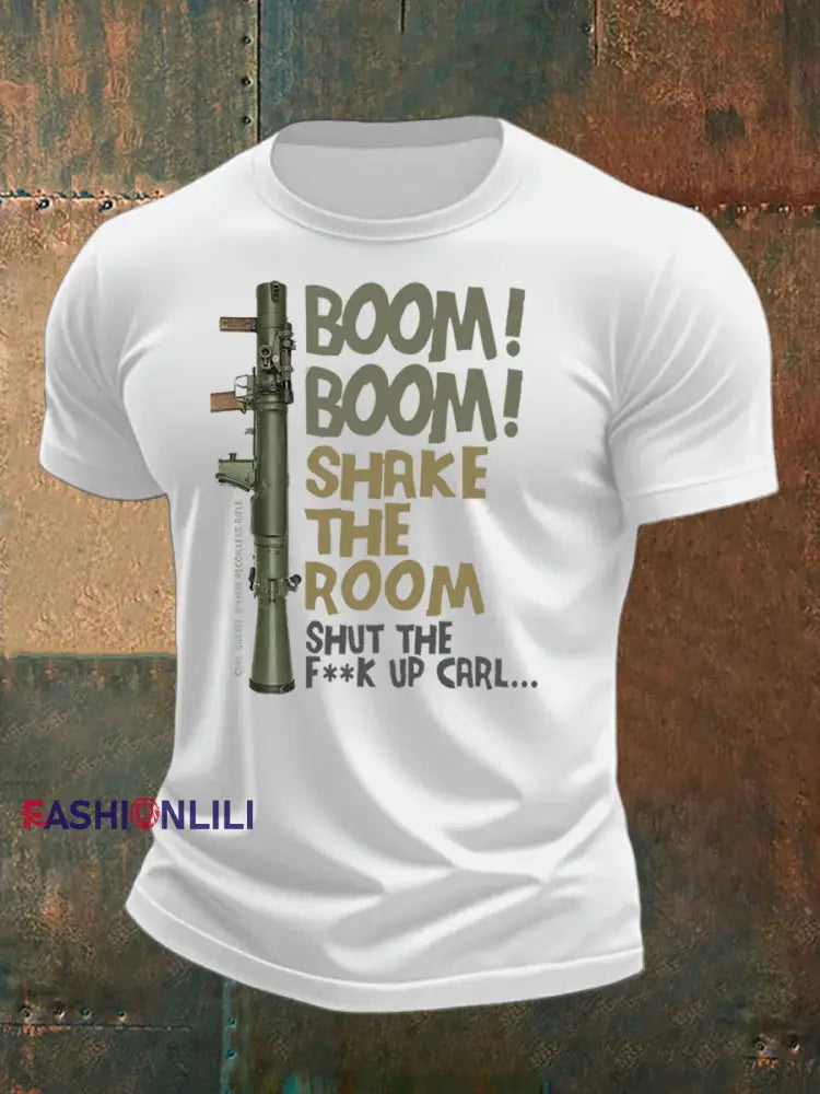 Men’s British Veteran imitation cotton short-sleeved T-shirt White / S