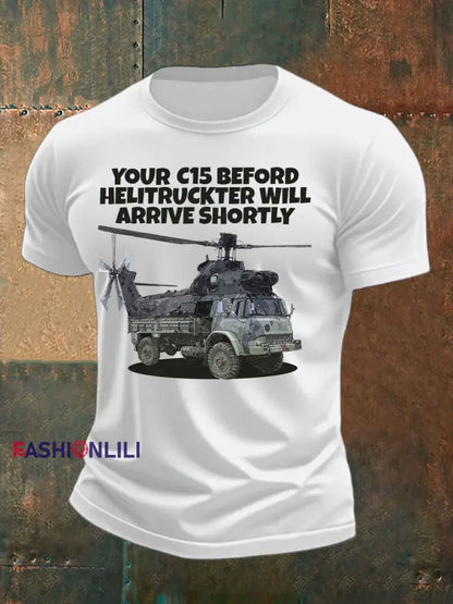 Men’s British Veteran imitation cotton short sleeved T shirt White / S