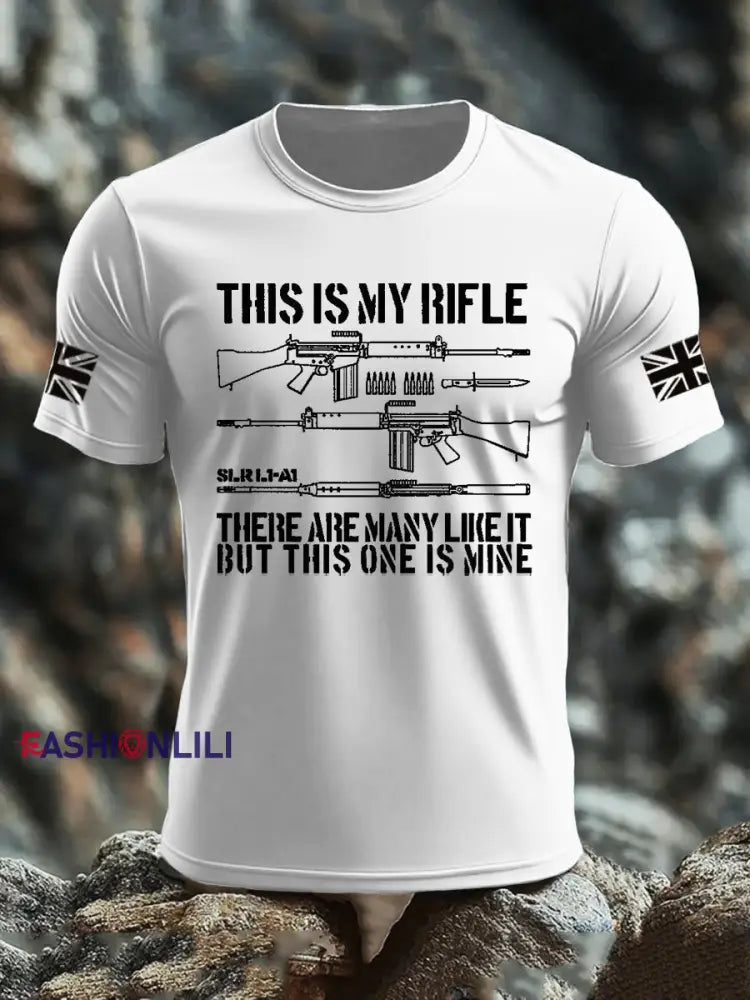 Men’s British Veteran imitation cotton short sleeved T shirt White / S